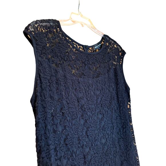 Women's Plus Size Connected Apparel Long Black Lace Formal Sheath Dress, 14W EUC - Picture 2 of 4